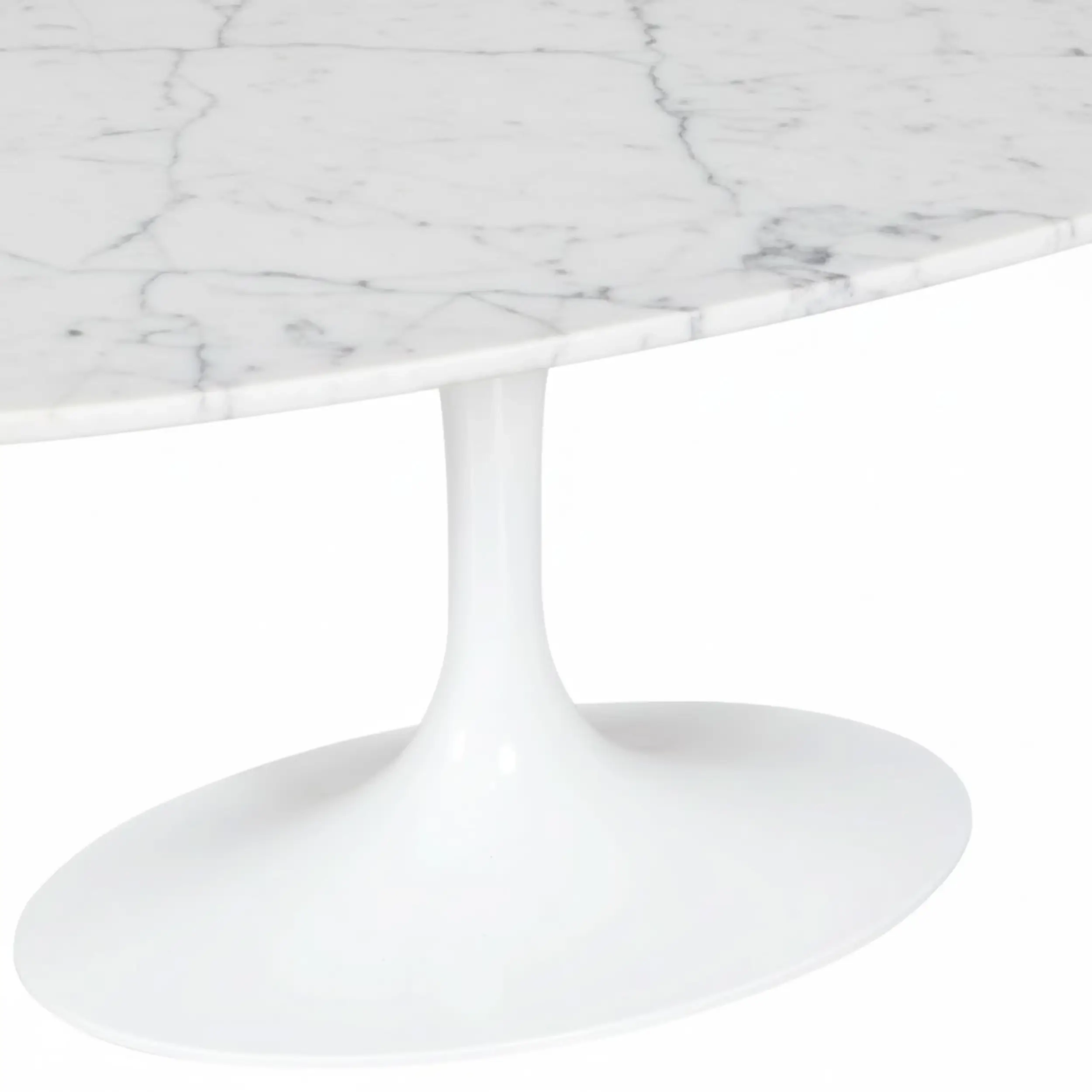 Ovalt bord Tulip 199 cm Carrara Marble | Saarinen Design för lyxiga matsalar