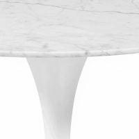 Ovaler Tisch Tulip 199 cm Carrara Marmor | Saarinen Design für luxuriöse Speisesäle