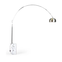 Lámpara Manhattan de acero y mármol Carrara | Iluminación de diseño moderno