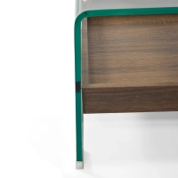 Tavolino Pot : Vetro temperato con cassetto in legno