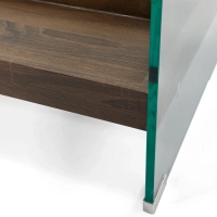 Salontafel Pot : Gehard glas met houten lade