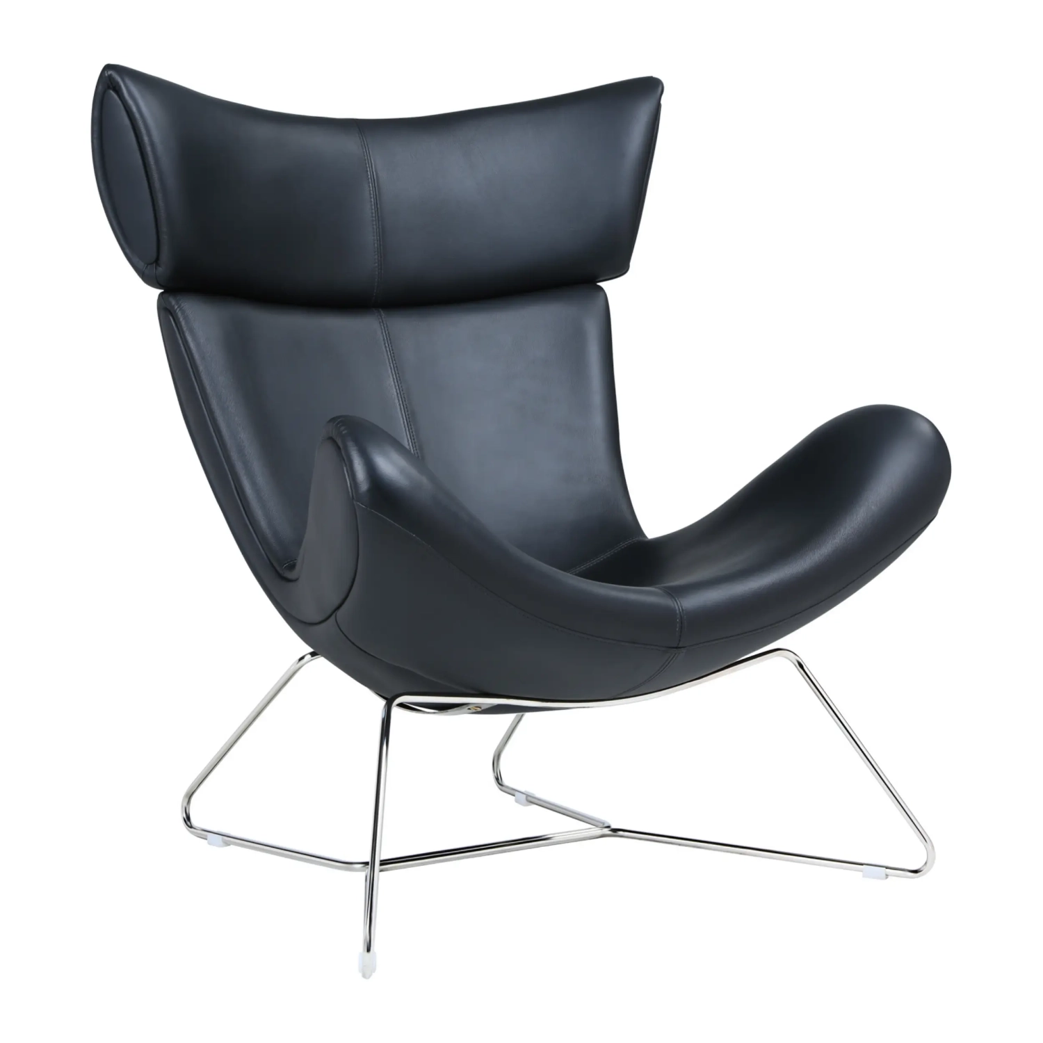 Emola Cadeira em pele italiana: poltrona moderna com design de alta qualidade