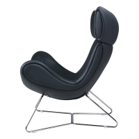 Emola Cadeira em pele italiana: poltrona moderna com design de alta qualidade