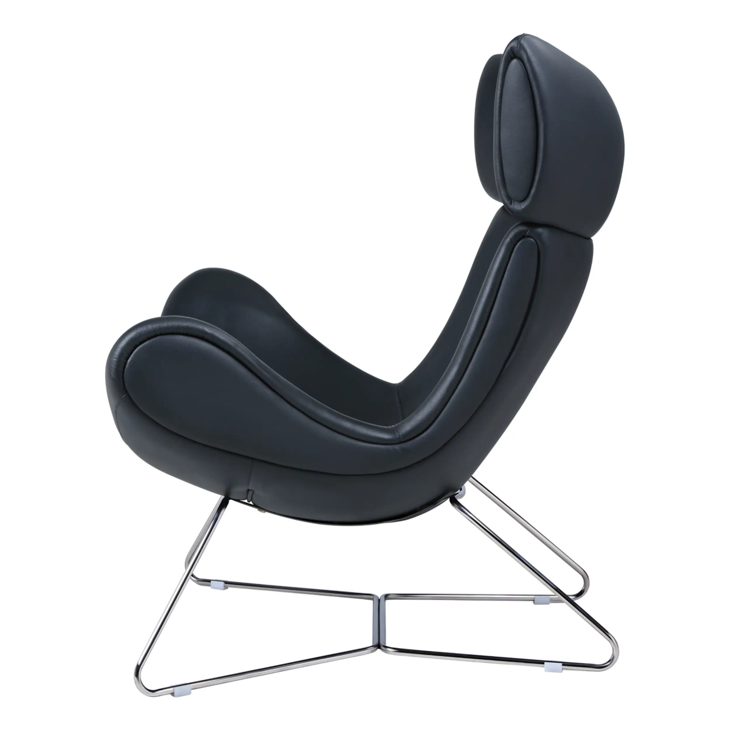 Emola Stoel in Italiaans leder : Moderne fauteuil in eersteklas design