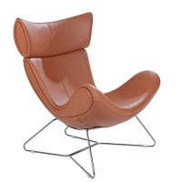 Emola Stoel in Italiaans leder : Moderne fauteuil in eersteklas design