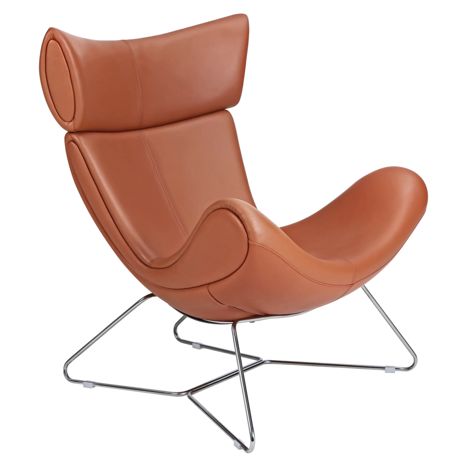 Emola Stoel in Italiaans leder : Moderne fauteuil in eersteklas design