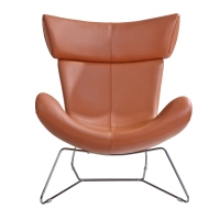Emola Stoel in Italiaans leder : Moderne fauteuil in eersteklas design
