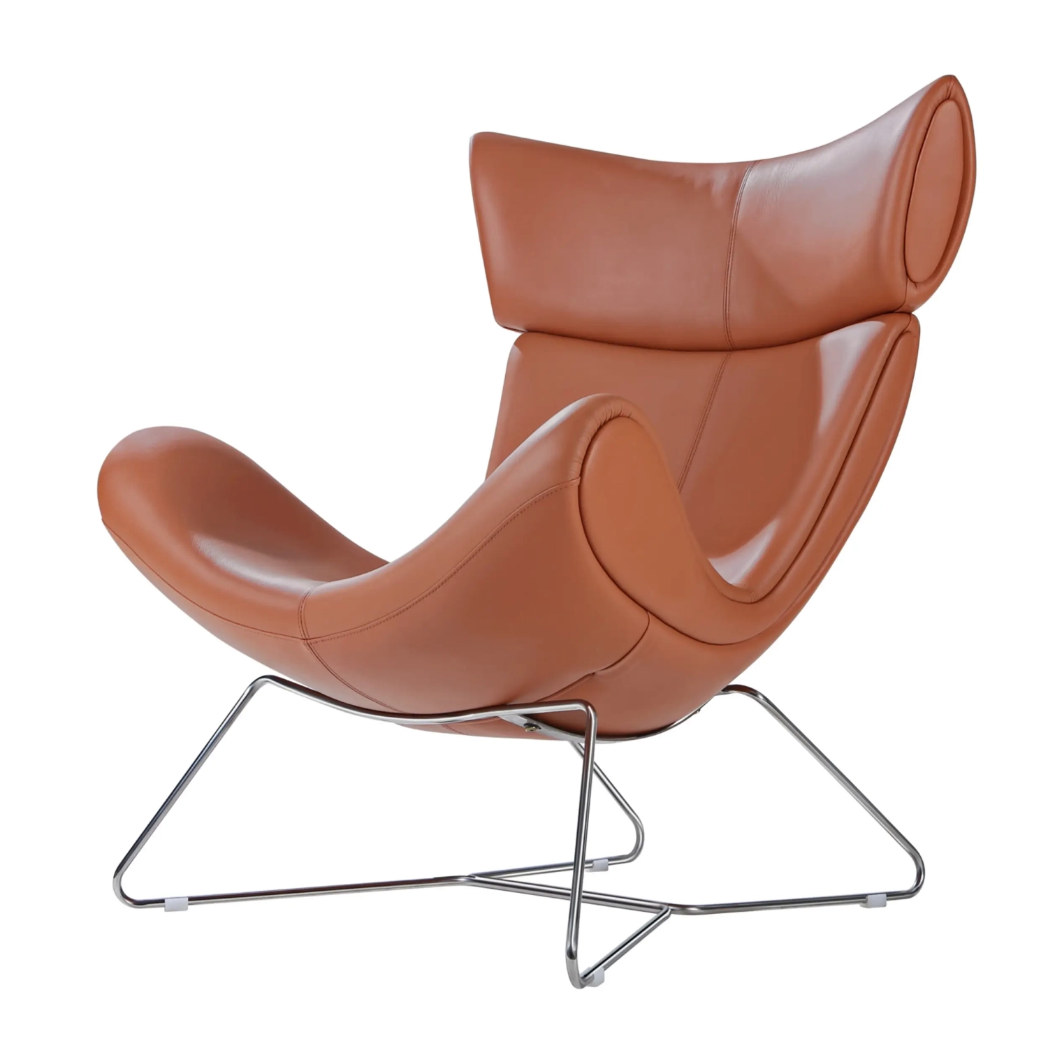 Emola Stoel in Italiaans leder : Moderne fauteuil in eersteklas design