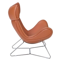 Emola Stoel in Italiaans leder : Moderne fauteuil in eersteklas design