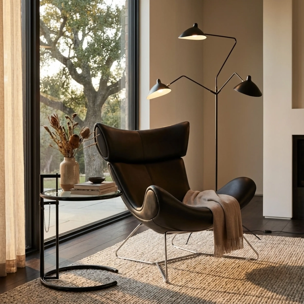 Emola Židle v italské kůži : Moderní křeslo v prvotřídním designu