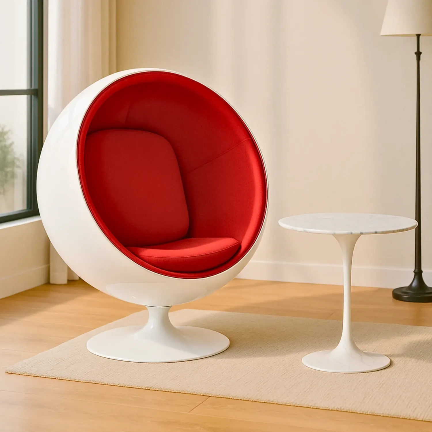 Inspiratie Bijzettafel Tulip Carrara Marmer Ø50 cm | Mobelarium