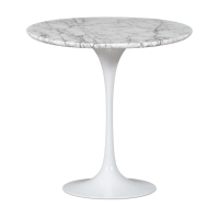 Inspiration Sivupöytä Tulip Sivupöytä Carrara Marble Ø50 cm | Mobelarium
