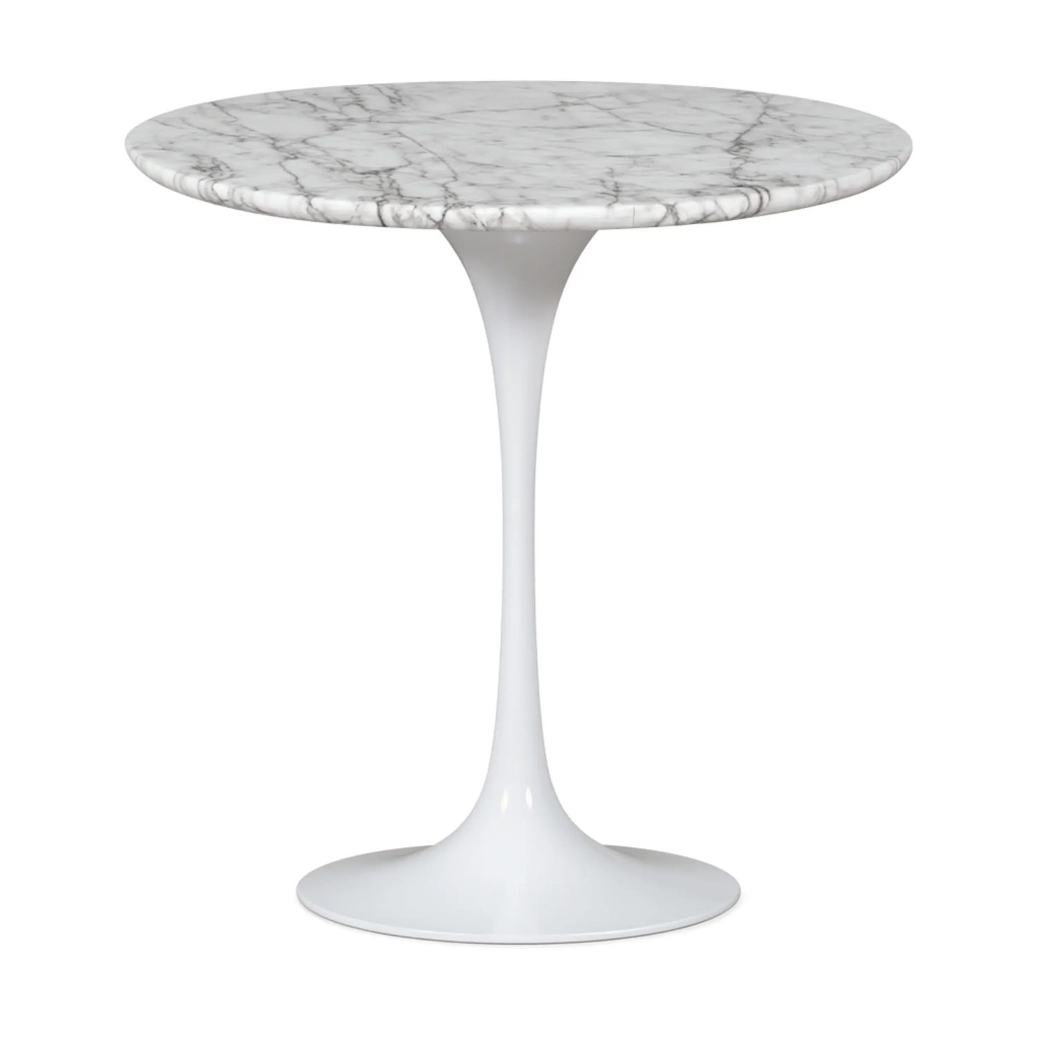 Inspiration Side Table Tulip Side Carrara Marble Ø50 cm | Mobelarium