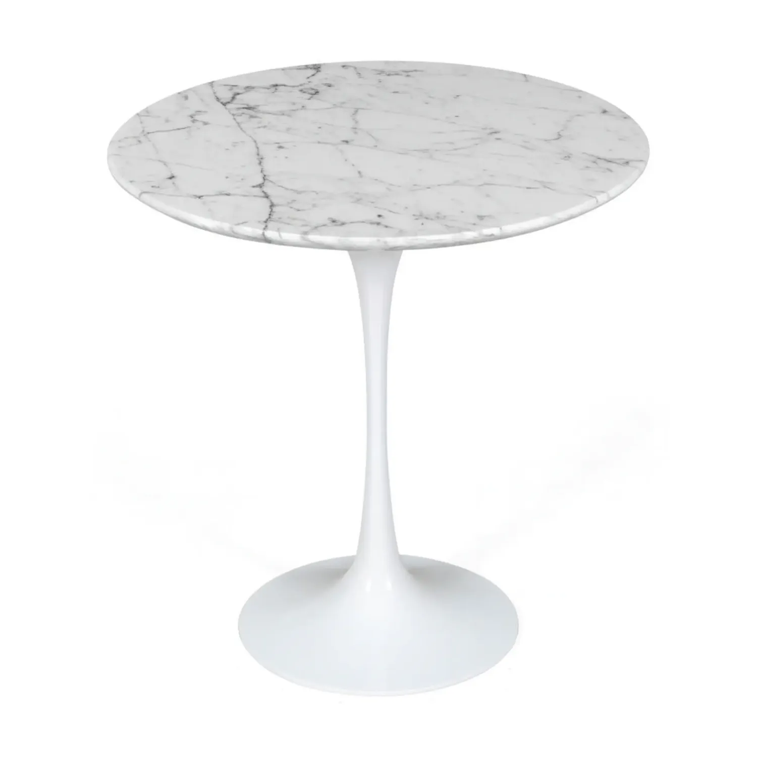 Inspiration Beistelltisch Tulip Side Carrara Marmor Ø50 cm | Mobelarium