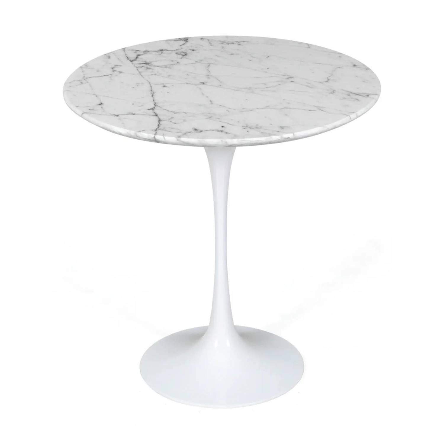 Inspiration Sivupöytä Tulip Sivupöytä Carrara Marble Ø50 cm | Mobelarium