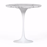 Inspiration Beistelltisch Tulip Side Carrara Marmor Ø50 cm | Mobelarium