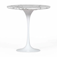 Inspiration Side Table Tulip Side Carrara Marble Ø50 cm | Mobelarium