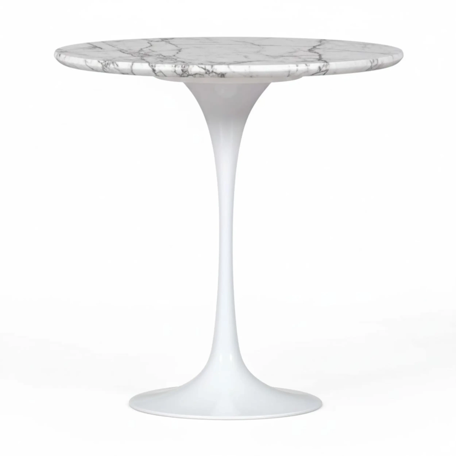 Inspiration Side Table Tulip Side Carrara Marble Ø50 cm | Mobelarium