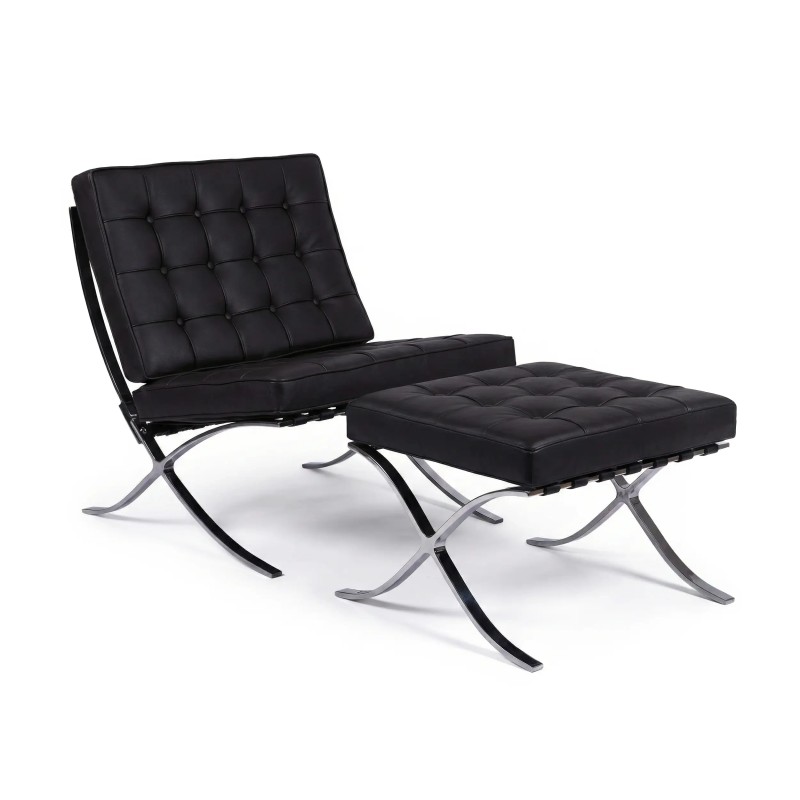 Inspiration Barcelona -tuoli ja keinonahkainen jalkatuki - MuebleDesign