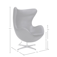 Egg Chair Leder Inspiration - Modern Sessel Premium - Mobelarium