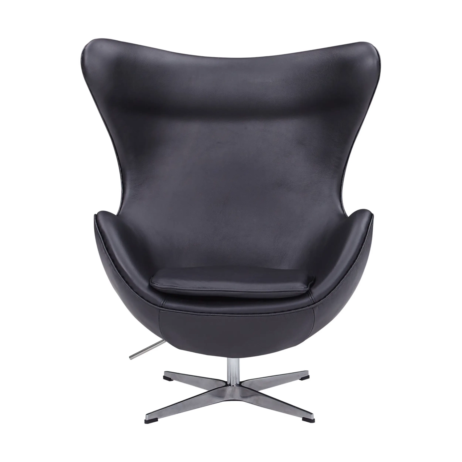 Ispirazione di Egg Chair di Pelle - Poltrona da Disegno Premium - Mobilie Design