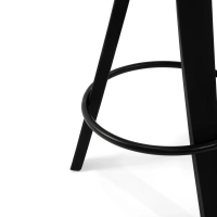 Hocker Deko-Design mit Sitz aus Buche und Kunstleder