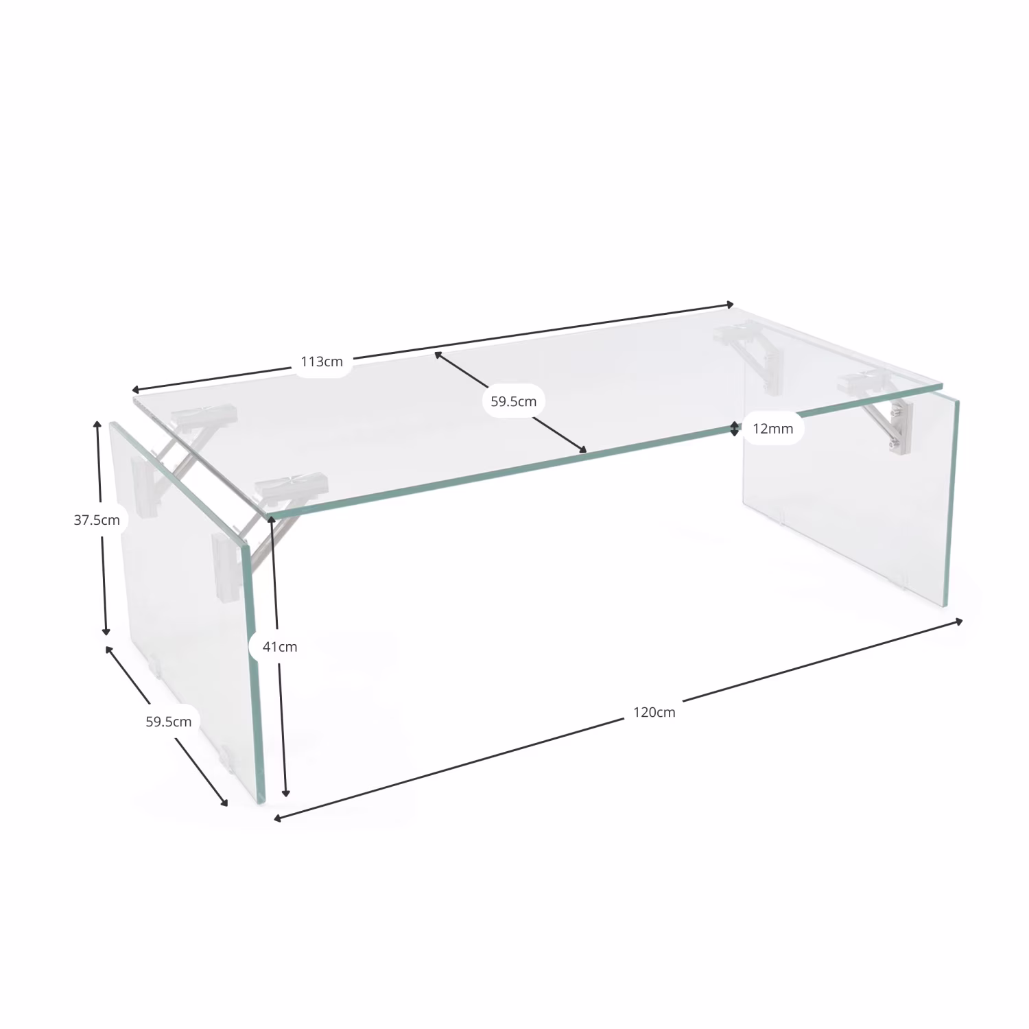 Couchtisch aus gehärtetem Glas | Dresden