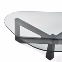 Design salontafel van gehard glas - Nodda
