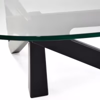Designerski stolik kawowy z hartowanego szkła - Nodda