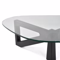 Designer Couchtisch aus gehärtetem Glas - Nodda