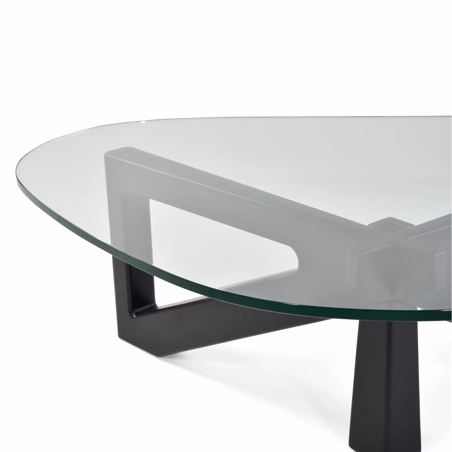 Designer Couchtisch aus gehärtetem Glas - Nodda