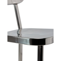 Tabouret acier inoxydable chromé haut - Delawere