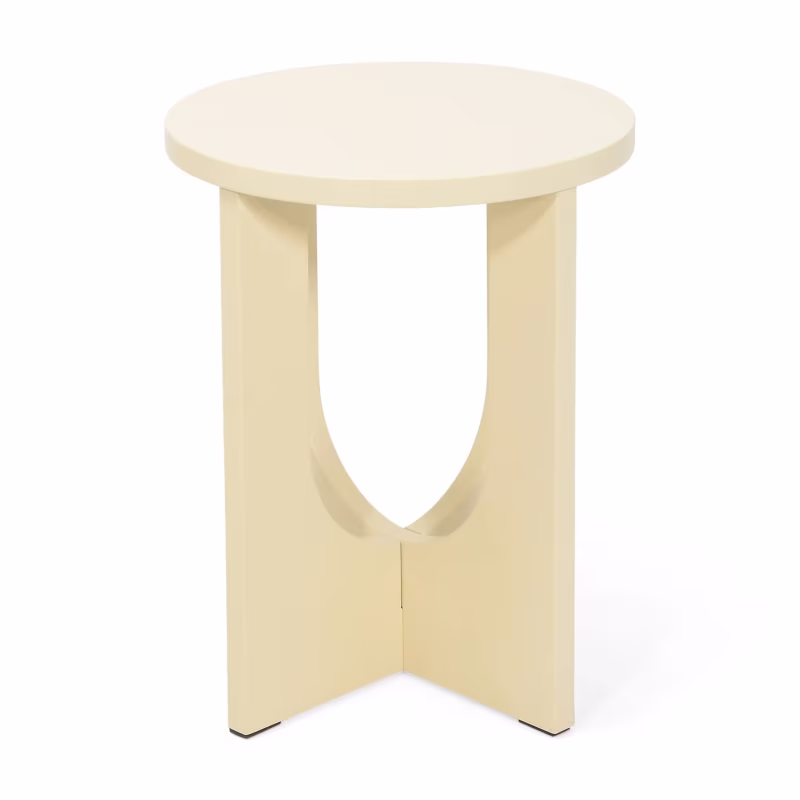 Flop Beistelltisch aus Holz | Rund Lackiert Design 40 cm