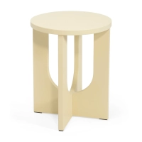Mesa de apoio de madeira Flop | Design redondo lacado 40 cm