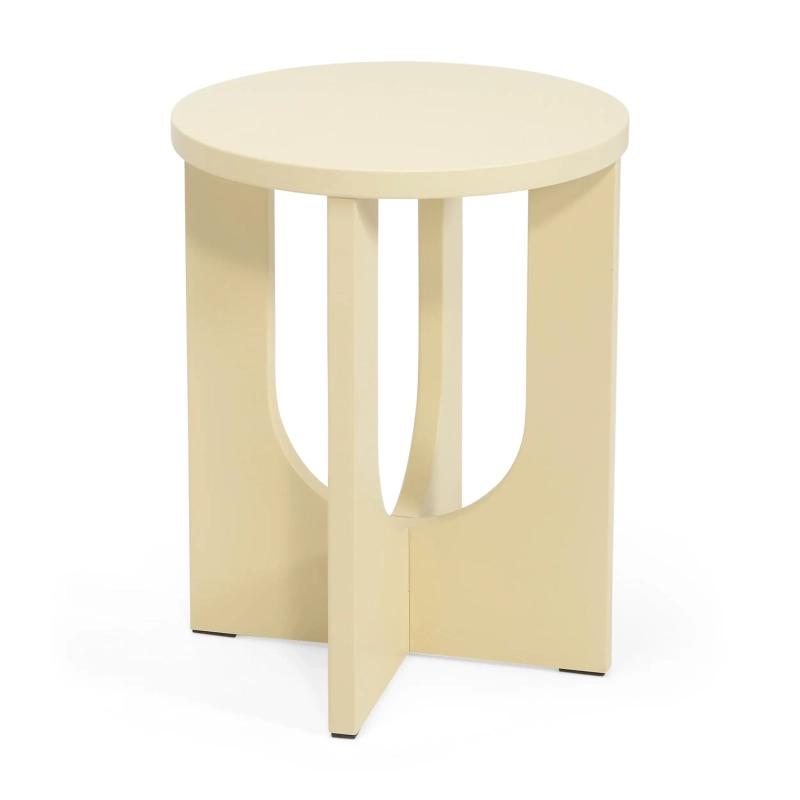 Houten bijzettafel Flop | Rond Gelakt Ontwerp 40 cm