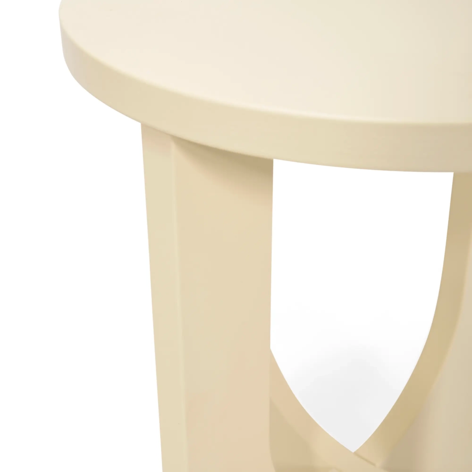 Mesa de apoio de madeira Flop | Design redondo lacado 40 cm