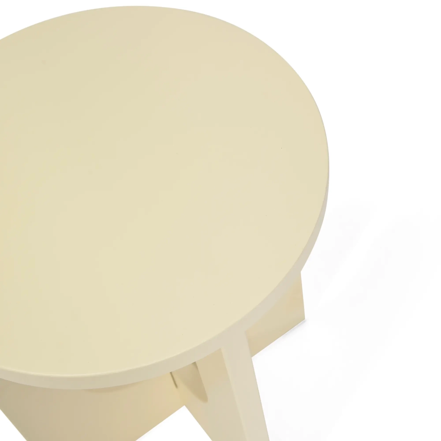 Mesa de apoio de madeira Flop | Design redondo lacado 40 cm