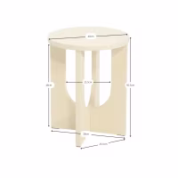 Houten bijzettafel Flop | Rond Gelakt Ontwerp 40 cm