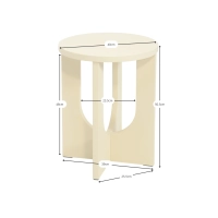 Tavolino in legno Flop | Design laccato rotondo 40 cm