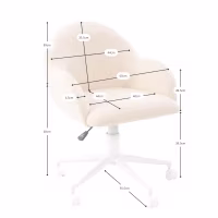 Höjdjusterbar kontorsstol i bouclé - Notorius