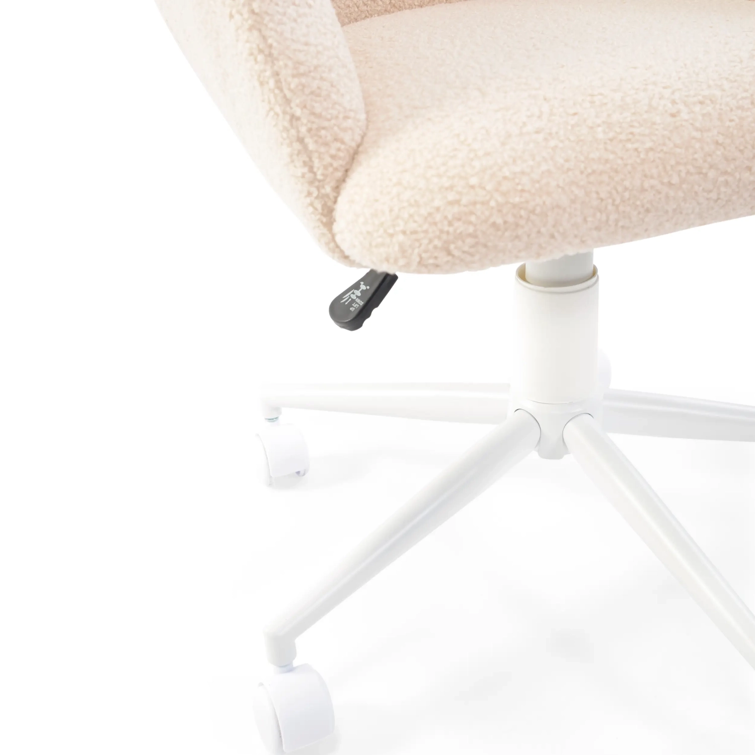 Height-adjustable bouclé office chair - Notorius