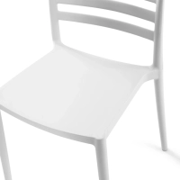 Sedia impilabile in polipropilene adatta all'uso esterno - Creta