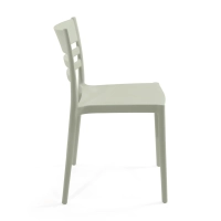 Silla apilable de polipropileno apta para exterior - Creta