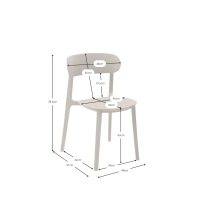 Chaise design empilable en polypropylène - Sun