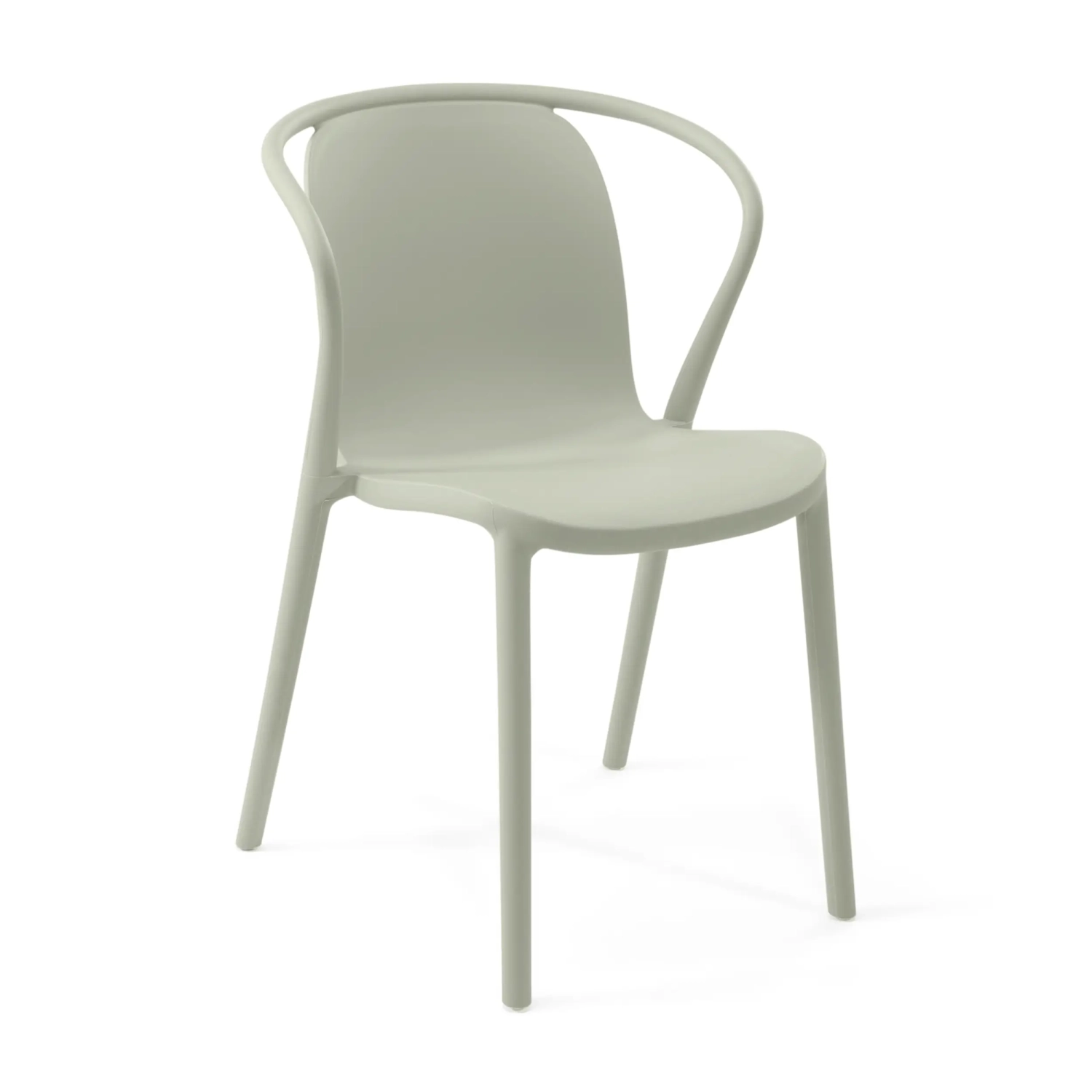 Silla apilable con reposabrazos para interior y exterior - Pierre