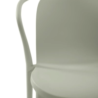 Chaise empilable avec accoudoirs pour l'intérieur et l'extérieur - Pierre