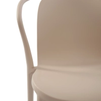 Chaise empilable avec accoudoirs pour l'intérieur et l'extérieur - Pierre