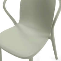Chaise empilable avec accoudoirs pour l'intérieur et l'extérieur - Pierre