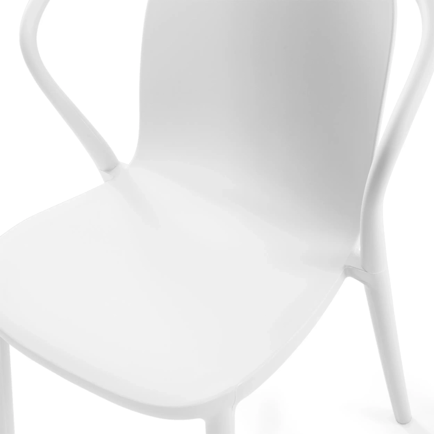 Chaise empilable avec accoudoirs pour l'intérieur et l'extérieur - Pierre