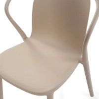Stacking chair with armrests for indoor and outdoor use - Pierre